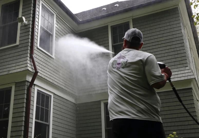 Commercial pressure washing service by Streetsboro Power Washing at Streetsboro business