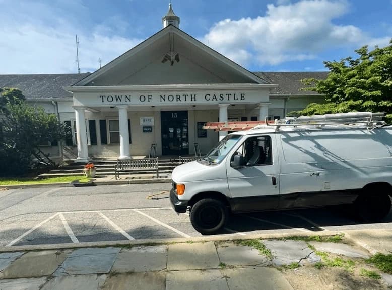 Streetsboro Power Washing commercial cleaning team at work in Streetsboro business district