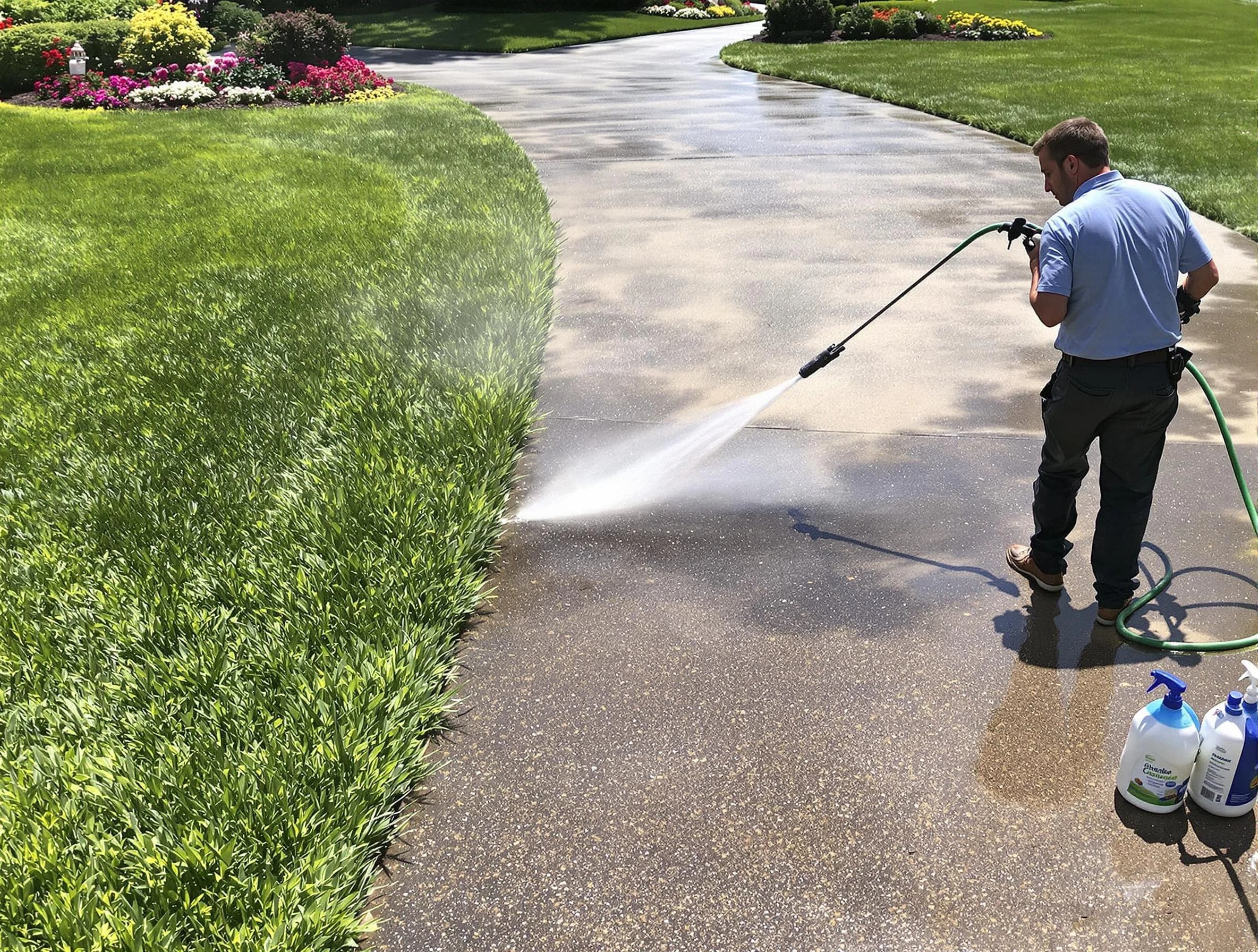 Before and after pressure washing by Streetsboro Power Washing in Streetsboro